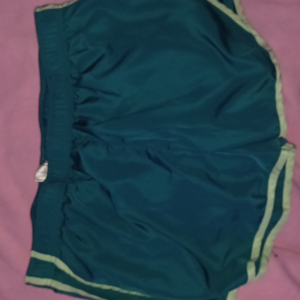 Blue-green shorts